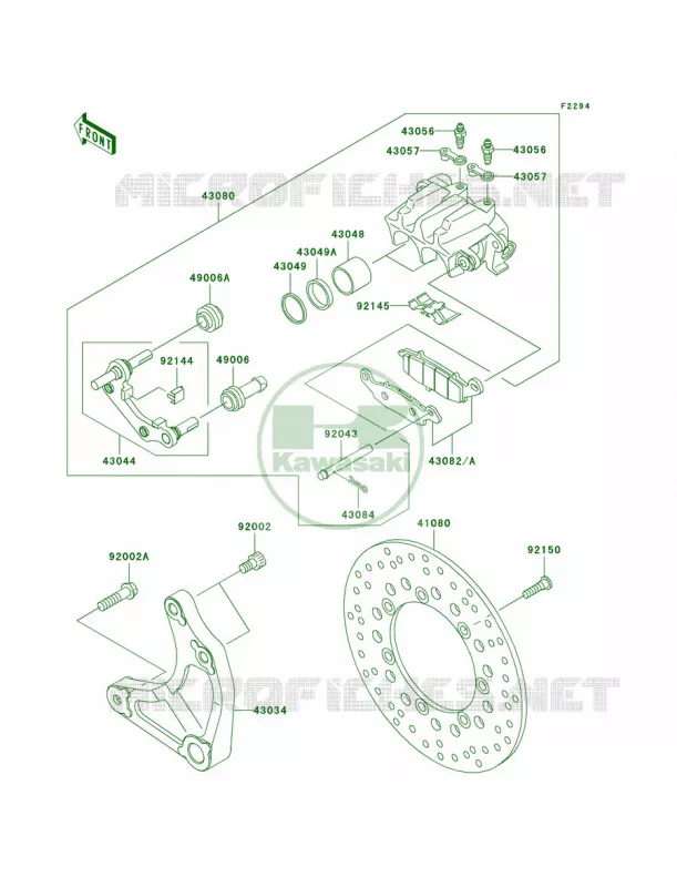 Rear Brake Kawasaki MOTOS 1500 2007 Vulcan 1500 Classic  VN1500N7F