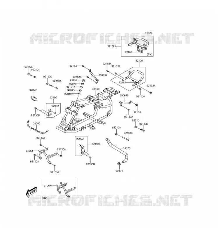CHASSIS Kawasaki QUAD 90 2017 KFX90  KSF90AHF