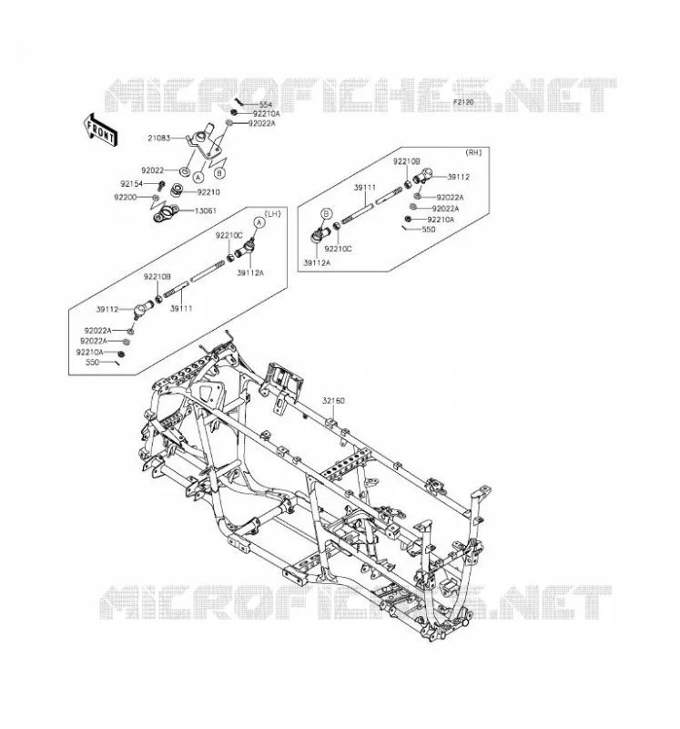 CHASSIS Kawasaki QUAD 750 2017 BRUTE FORCE 750 4X4I EPS  KVF750GHF