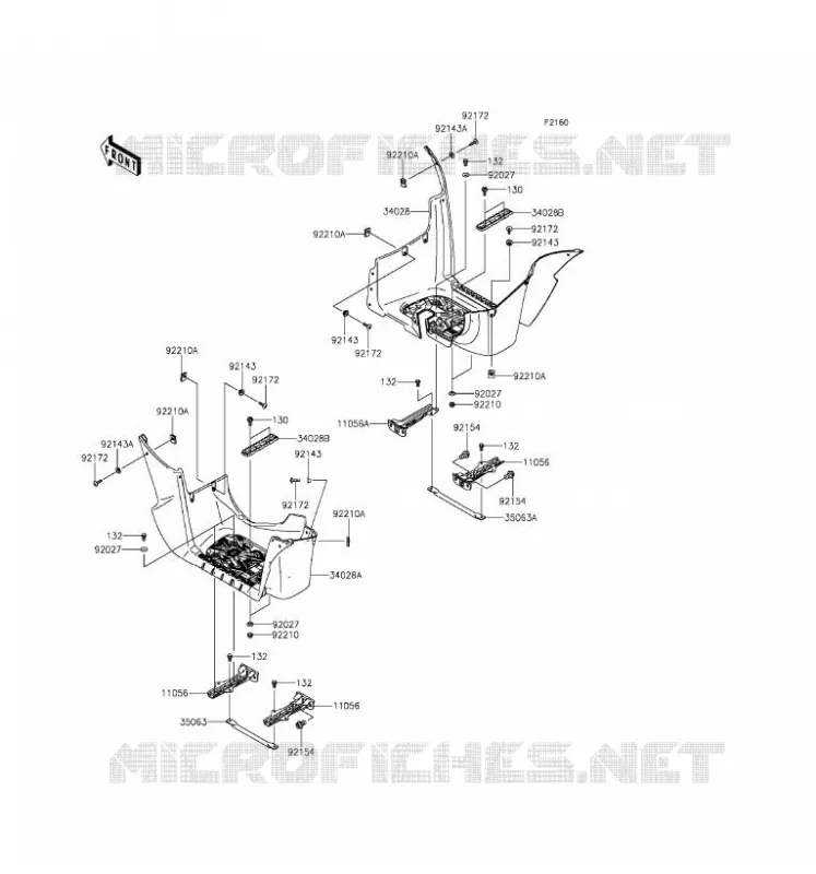 FOOTREST Kawasaki QUAD 750 2017 BRUTE FORCE 750 4X4I EPS  KVF750GHF