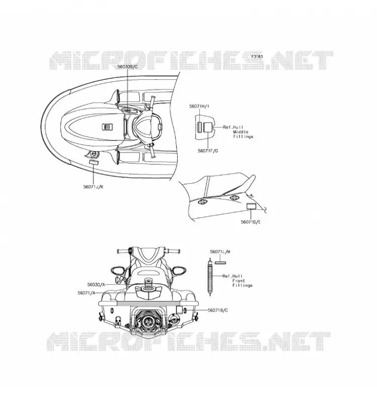 LABELS Kawasaki JET SKI 1500 2017 JET SKI STX-15F  JT1500AHF