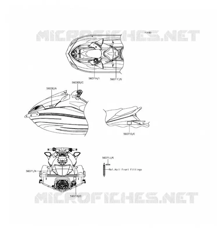 LABELS Kawasaki JET SKI 1500 2017 JET SKI ULTRA LX  JT1500KHF