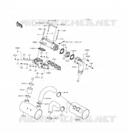 EXHAUST voor Kawasaki JET SKI ULTRA 310X 2017