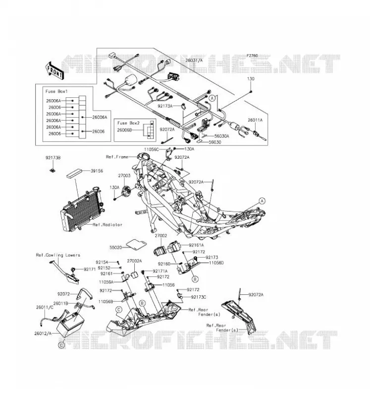 CHASSIS ELECTRICAL EQUIPMENT Kawasaki MOTOS 250 2016 Z250SL ABS  BR250FGF