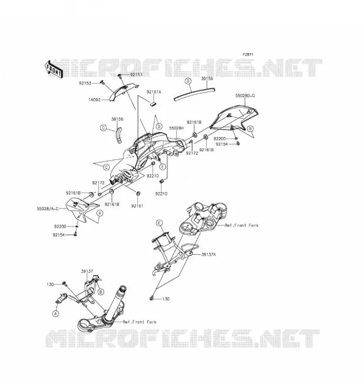 COWLING Kawasaki MOTOS 250 2016 Z250SL ABS  BR250FGF