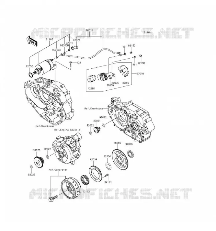STARTER MOTOR Kawasaki MOTOS 250 2016 Z250SL ABS  BR250FGF