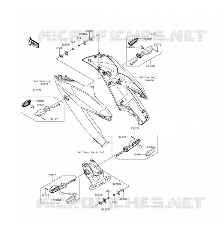 INDICATORS Kawasaki MOTOS 250 2016 NINJA 250SL  BX250AGF