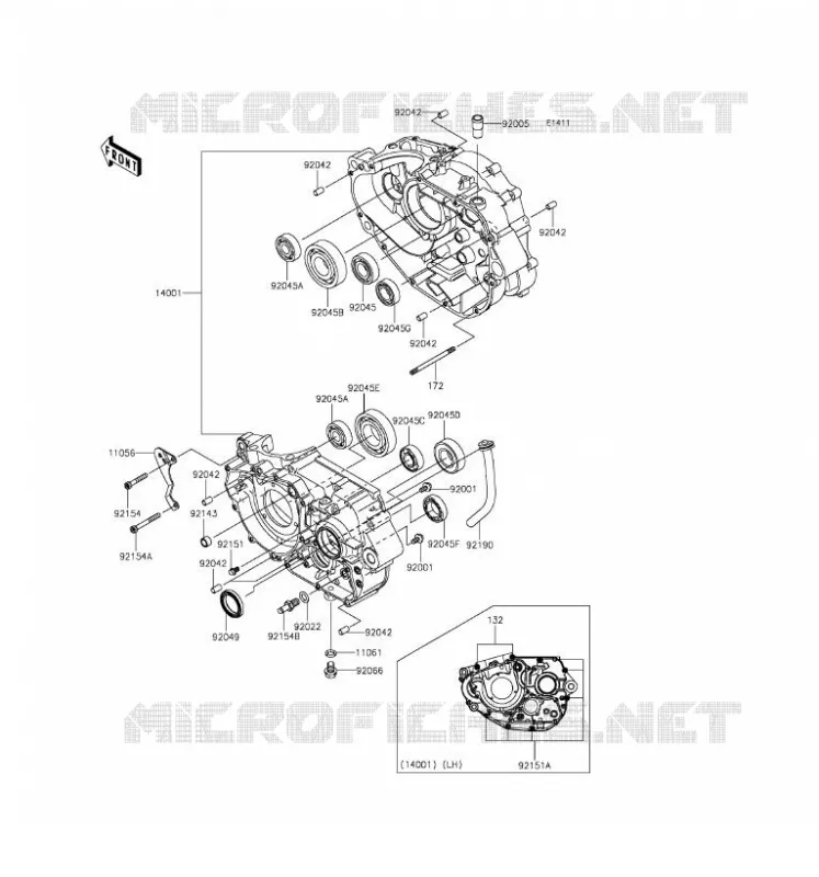 CRANKCASE(S) Kawasaki MOTOS 250 2016 NINJA 250SL  BX250AGF