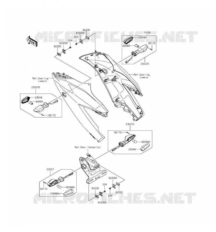 INDICATORS Kawasaki MOTOS 250 2016 NINJA 250SL ABS  BX250BGF