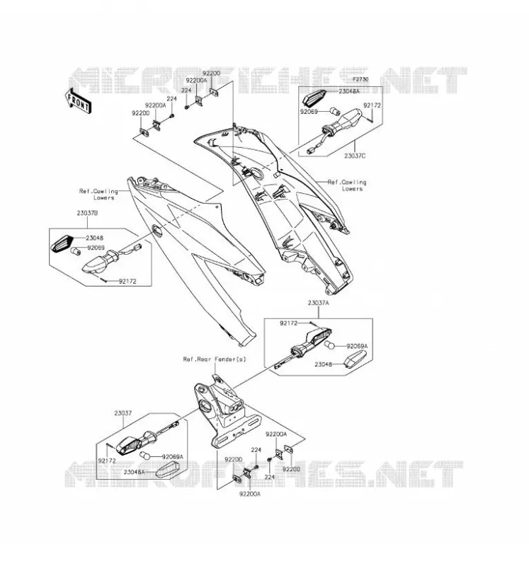 INDICATORS Kawasaki MOTOS 250 2016 NINJA 250SL ABS  BX250BGFA