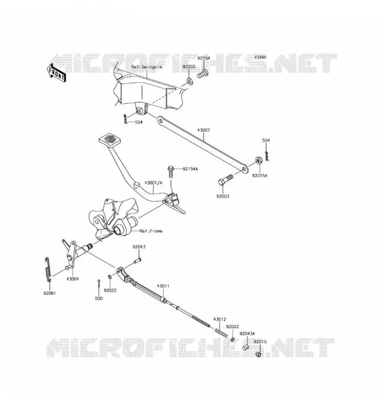 BRAKE PEDAL Kawasaki MOTOS 800 2016 W800  EJ800AGF