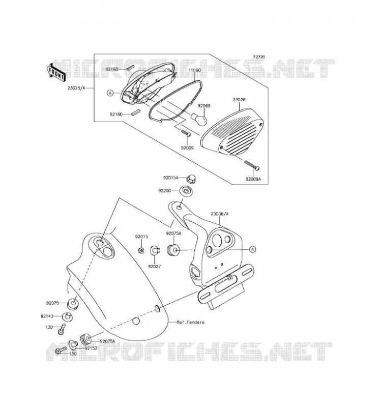 TAILLIGHT(S) Kawasaki MOTOS 800 2016 W800  EJ800AGS