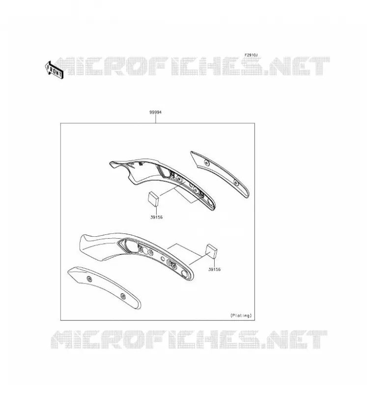 ACCESSORY(Fender Strut Cover) Kawasaki MOTOS 650 2016 VULCAN S ABS  EN650BGFA
