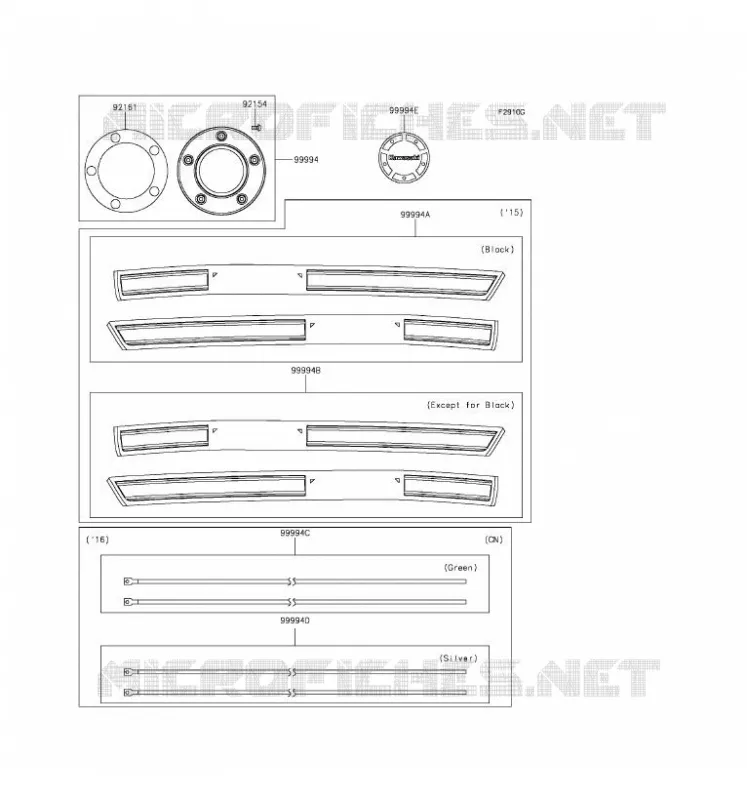 ACCESSORY(DECALS) Kawasaki MOTOS 650 2016 VULCAN S ABS  EN650BGFB