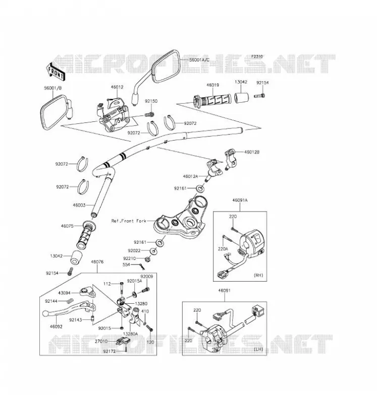 HANDLEBAR Kawasaki MOTOS 650 2016 VULCAN S ABS  EN650BGFB