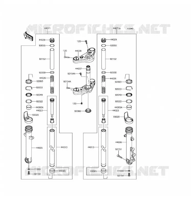 FRONT FORK Kawasaki MOTOS 650 2017 VULCAN S  EN650CHF