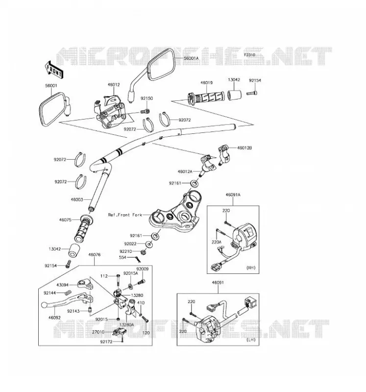 HANDLEBAR Kawasaki MOTOS 650 2017 VULCAN S  EN650CHF