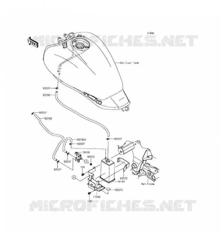FUEL EVAPORATION SYSTEM Kawasaki MOTOS 650 2017 VULCAN S ABS  EN650DHF