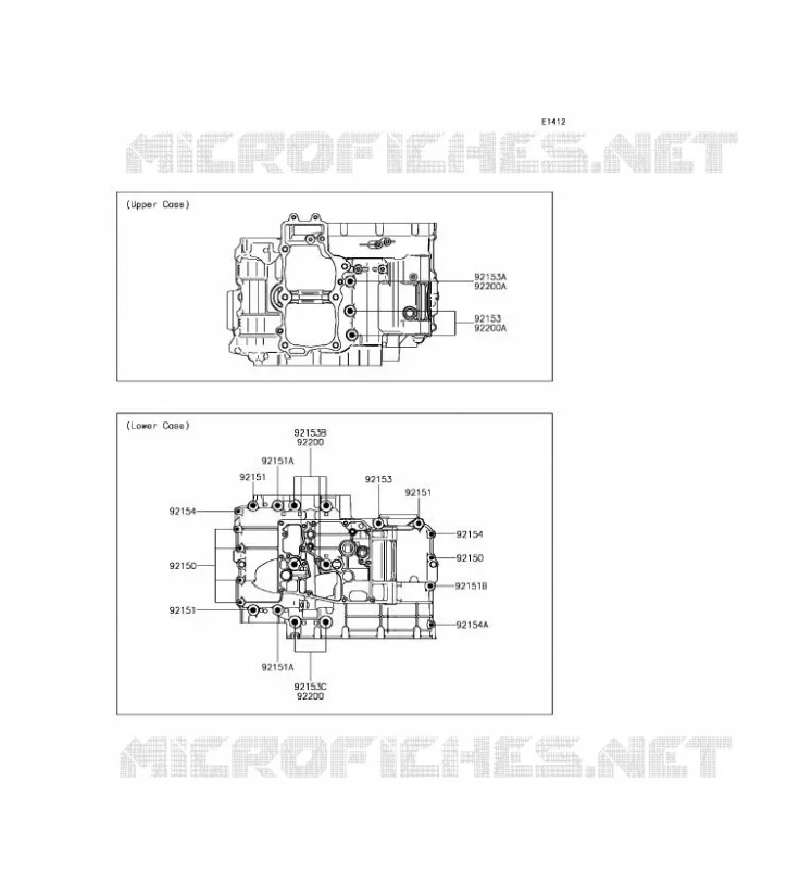 CRANKCASE BOLT Kawasaki MOTOS 650 2017 VULCAN S ABS  EN650DHF