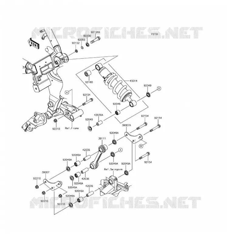 SUSPENSION - SHOCK ABSORBER Kawasaki MOTOS 650 2017 VULCAN S ABS  EN650DHFA