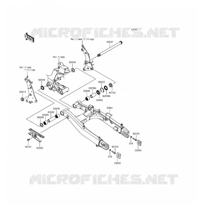SWINGARM Kawasaki MOTOS 650 2017 VULCAN S ABS  EN650DHFA