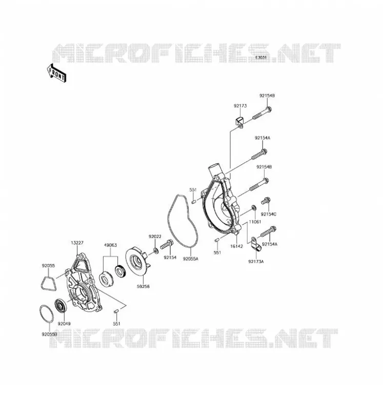 WATER PUMP Kawasaki MOTOS 650 2017 VULCAN S ABS  EN650DHFA