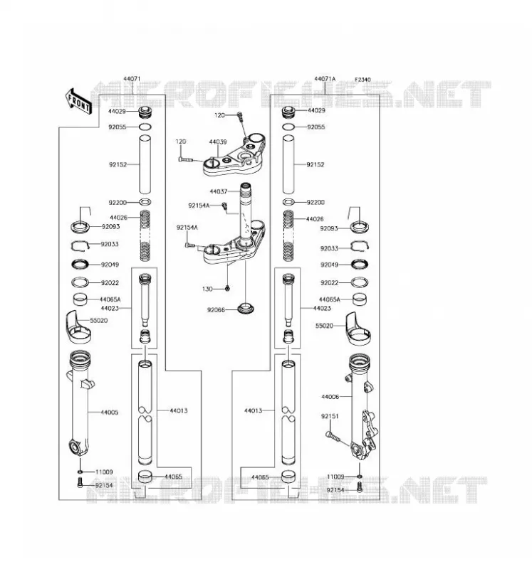 FRONT FORK Kawasaki MOTOS 650 2017 VULCAN S ABS  EN650DHFA