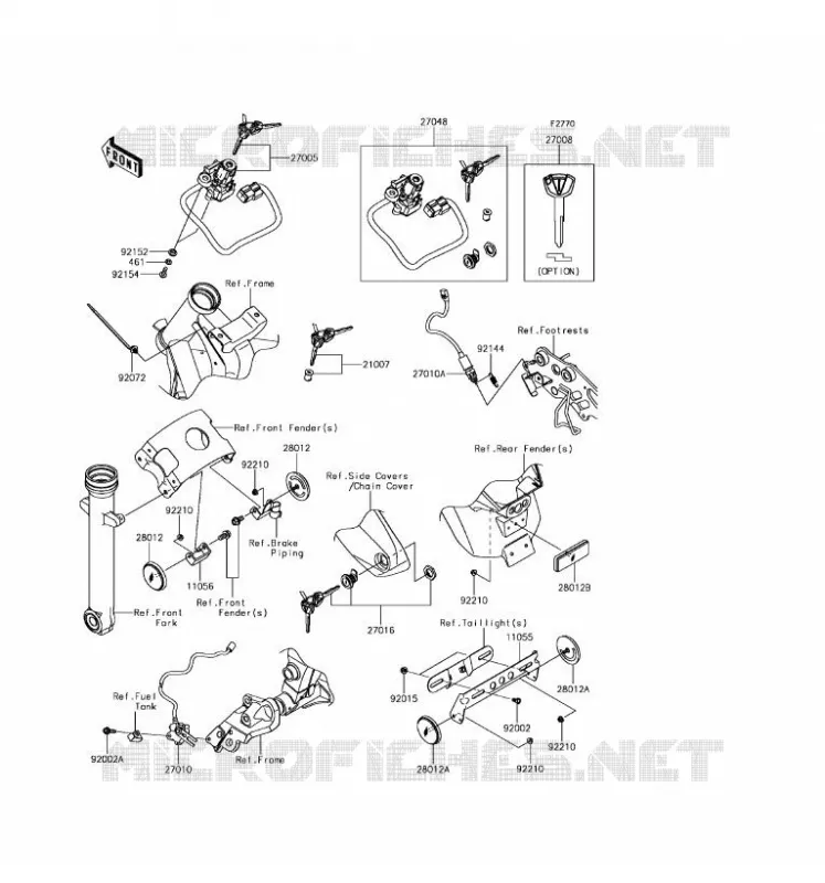 SWITCH - REFLECTORS Kawasaki MOTOS 650 2017 VULCAN S ABS  EN650DHFA