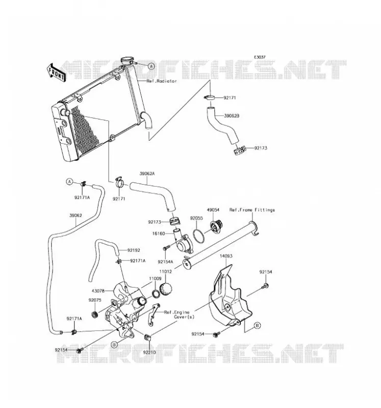 WATER PIPE Kawasaki MOTOS 650 2017 VULCAN S ABS  EN650EHF