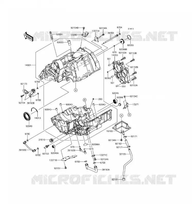 CRANKCASE(S) Kawasaki MOTOS 650 2017 VULCAN S ABS  EN650EHF