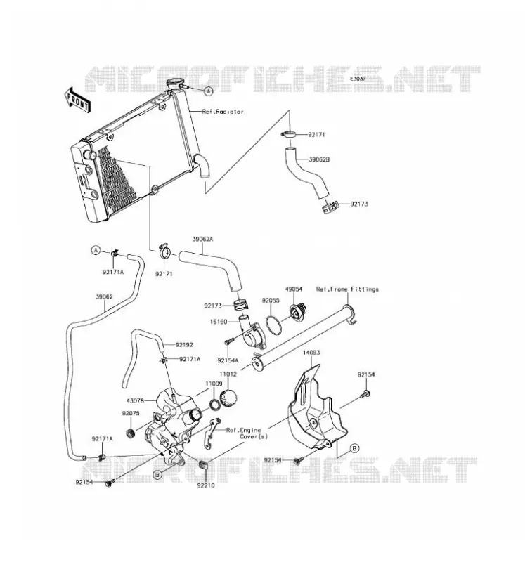 WATER PIPE Kawasaki MOTOS 650 2017 VULCAN S ABS  EN650EHF