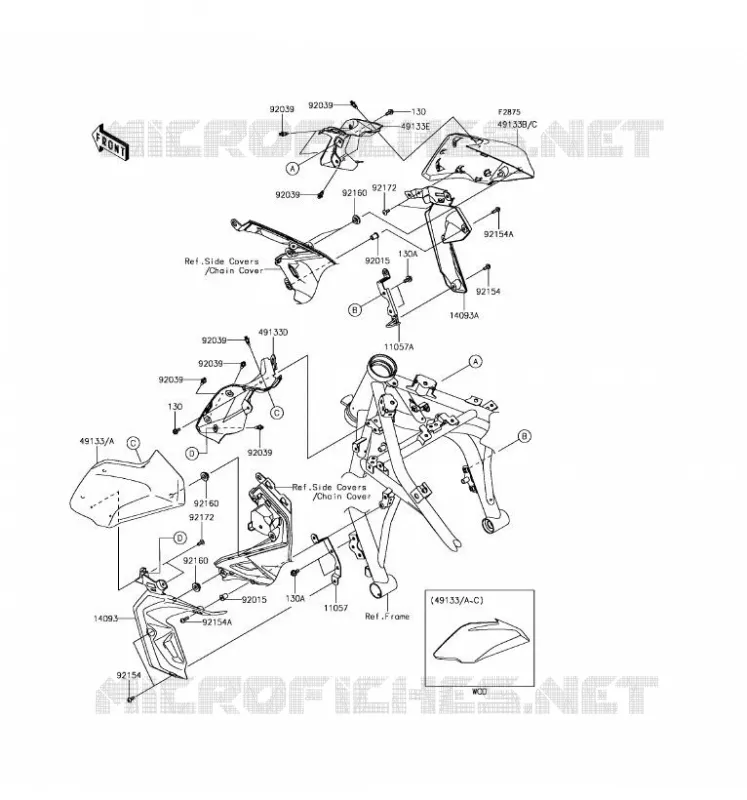 COWLING Kawasaki MOTOS 650 2017 Z650 ABS  ER650HHF