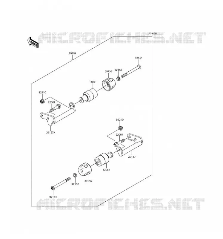 ACCESSORY (PROTECTION MOTEUR) Kawasaki MOTOS 300 2017 NINJA 300 ABS  EX300BHF