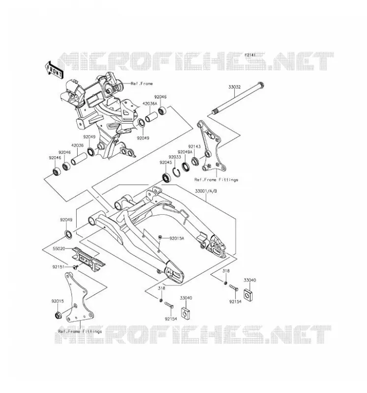 SWINGARM Kawasaki MOTOS 650 2016 ER-6F  EX650EGF