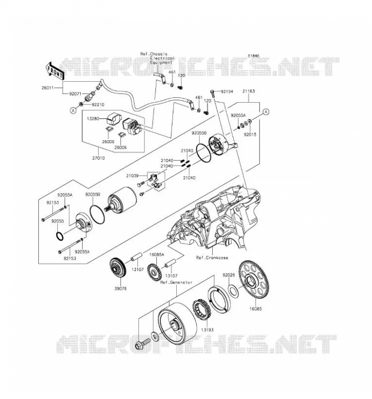 STARTER MOTOR Kawasaki MOTOS 650 2016 ER-6F  EX650EGF