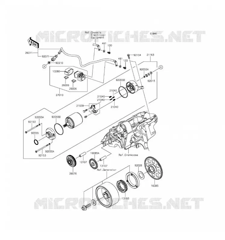 STARTER MOTOR Kawasaki MOTOS 650 2016 ER-6F  EX650EGF