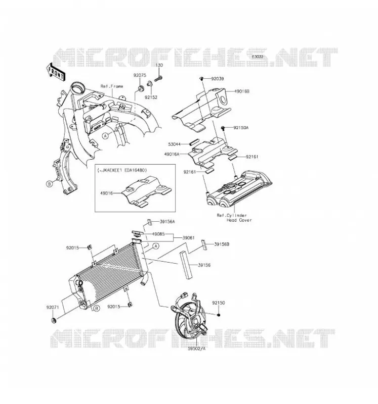 RADIATOR Kawasaki MOTOS 650 2016 ER-6F  EX650EGF