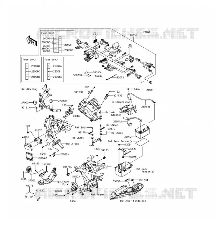 CHASSIS ELECTRICAL EQUIPMENT Kawasaki MOTOS 650 2017 NINJA 650 ABS  EX650KHF