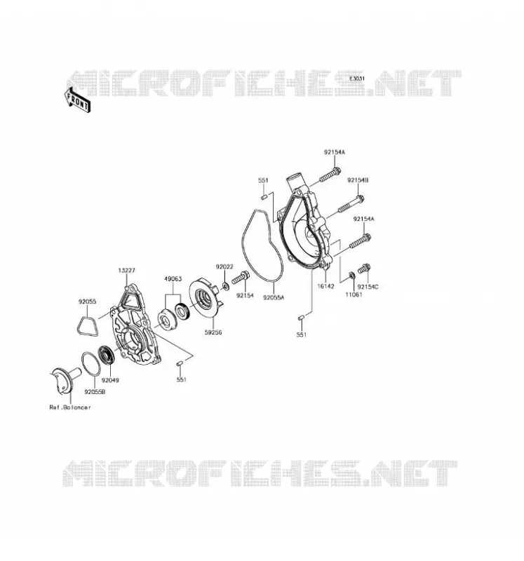 WATER PUMP Kawasaki MOTOS 650 2017 NINJA 650 ABS  EX650KHF