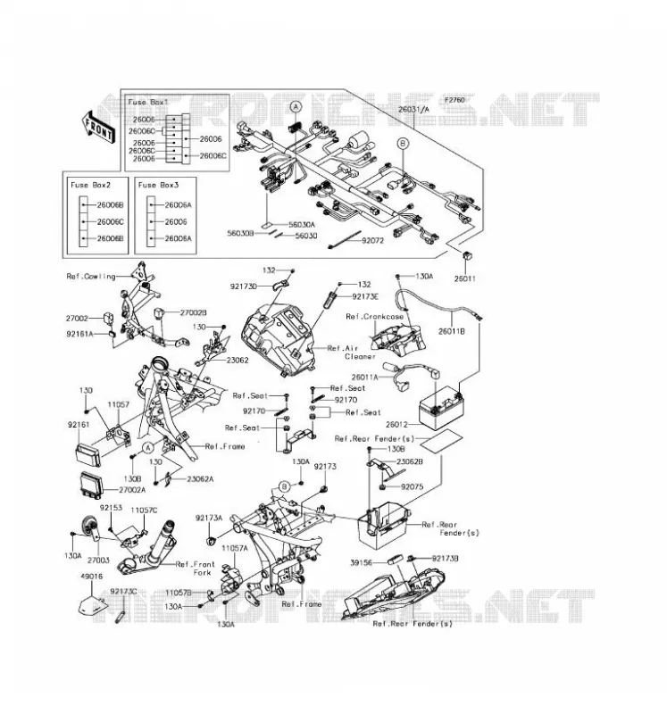 CHASSIS ELECTRICAL EQUIPMENT Kawasaki MOTOS 650 2017 NINJA 650 ABS  EX650KHF