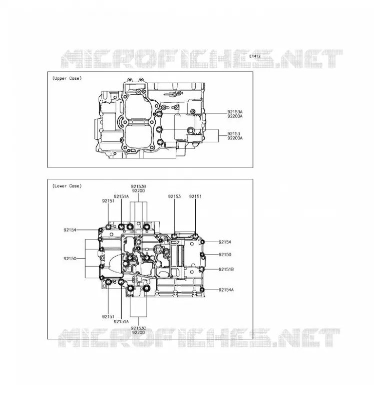 CRANKCASE BOLT Kawasaki MOTOS 650 2017 NINJA 650 ABS  EX650KHFA