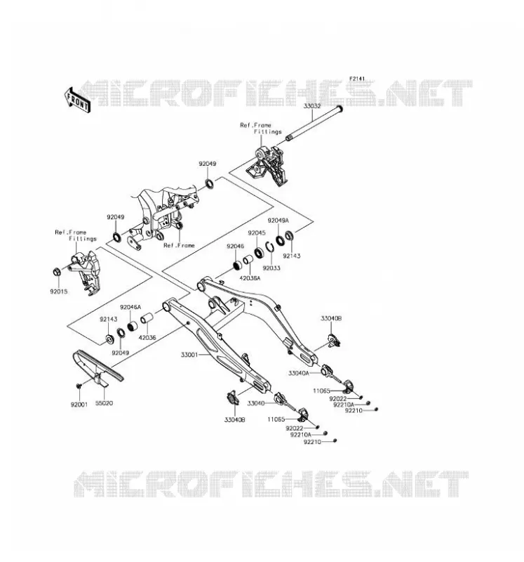 SWINGARM Kawasaki MOTOS 650 2017 NINJA 650 ABS  EX650KHFA