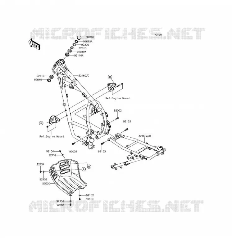 CHASSIS Kawasaki MOTOS 650 2016 KLR650  KL650EGF