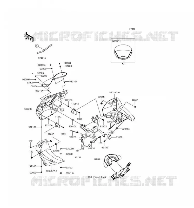 COWLING Kawasaki MOTOS 650 2017 KLR650  KL650EHF