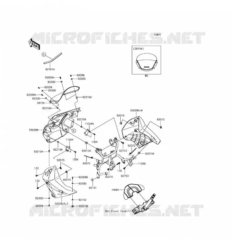 COWLING Kawasaki MOTOS 650 2017 KLR650  KL650EHFA