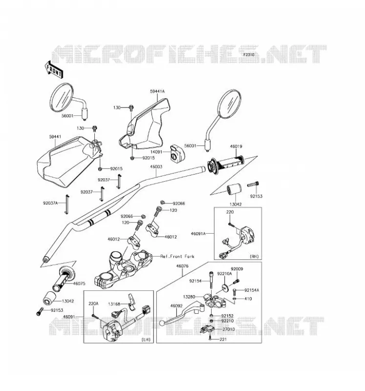 HANDLEBAR Kawasaki MOTOS 650 2017 KLR650  KL650EHFA