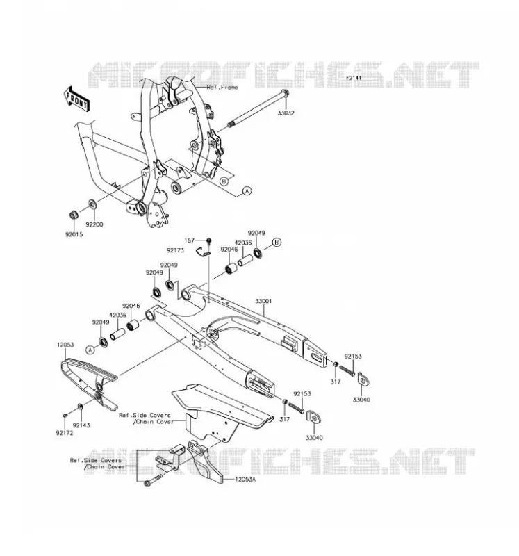 SWINGARM Kawasaki MOTOS 650 2017 KLR650  KL650EHFA