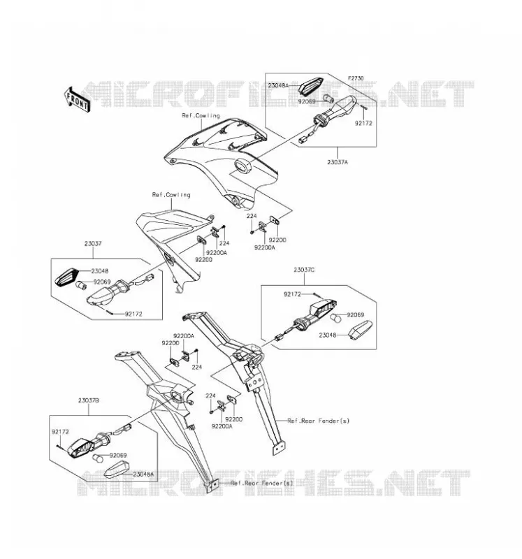 INDICATORS Kawasaki MOTOS 650 2016 VERSYS 650  KLE650EGF