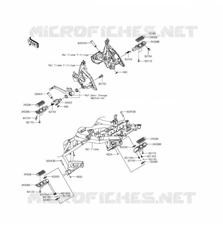 FOOTREST Kawasaki MOTOS 650 2016 VERSYS 650  KLE650EGF