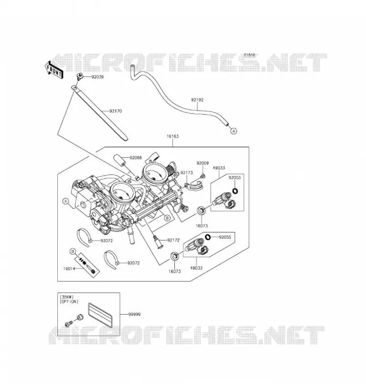 CARBURETOR Kawasaki MOTOS 650 2016 VERSYS 650  KLE650EGF